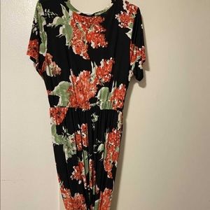 Black floral maxi dress